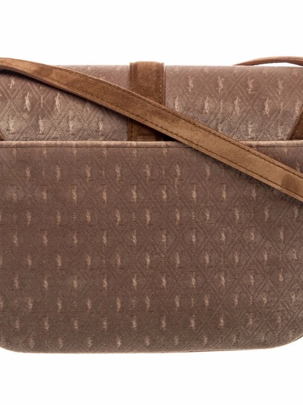 Saint Laurent Brown Signature Yves Crossbody Bag
